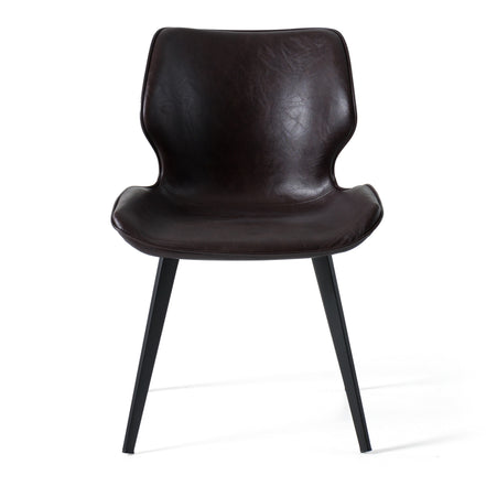 Moira - Modern Dark Brown Eco-Leather Dining Chair (Set of 2) - image 3
