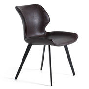 Moira - Modern Dark Brown Eco-Leather Dining Chair (Set of 2) - image 4