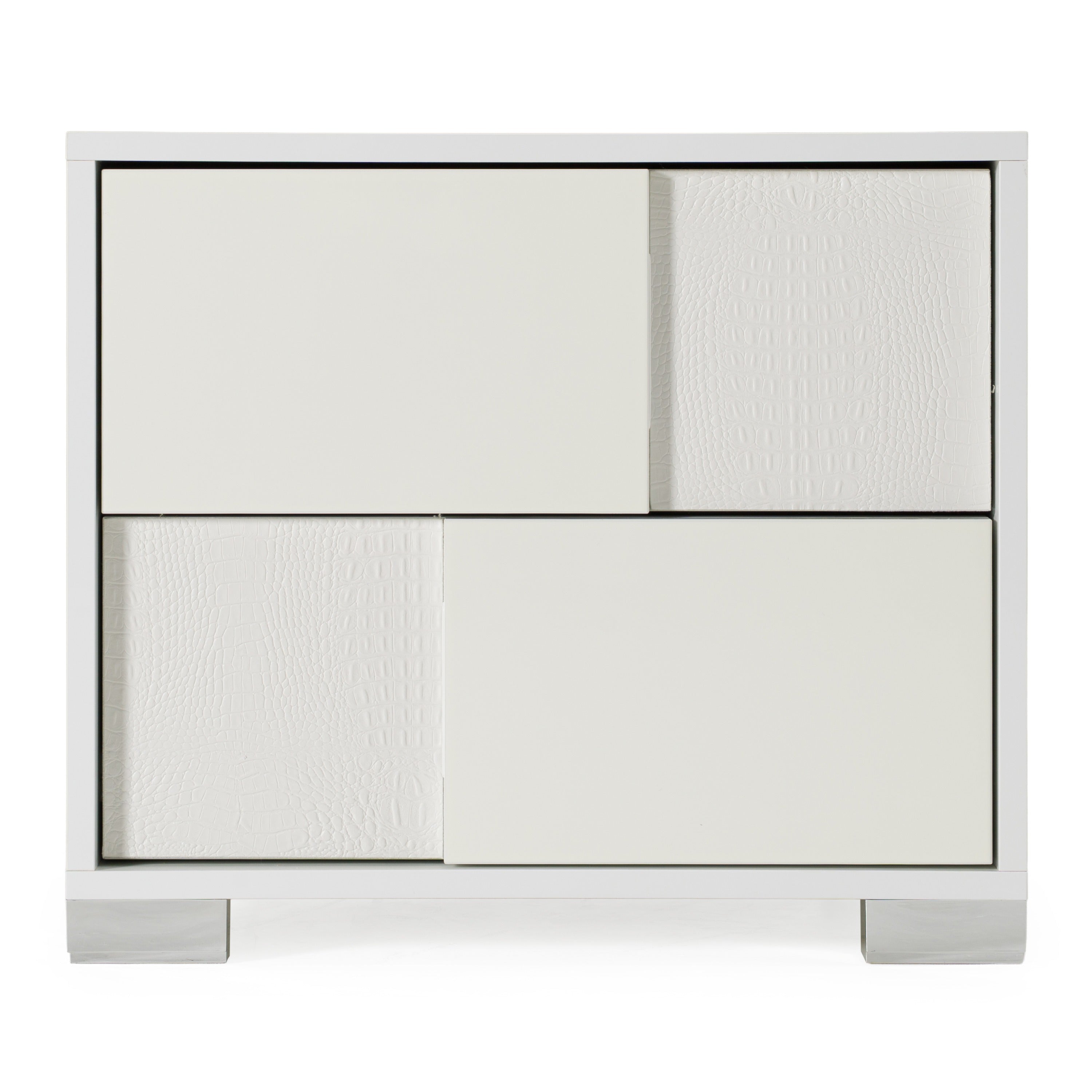 Monza Italian Modern White Nightstand - image 4