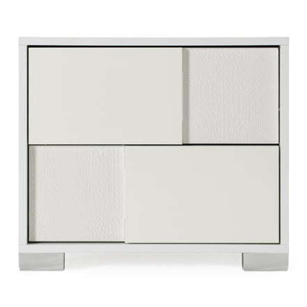 Monza Italian Modern White Nightstand - image 4