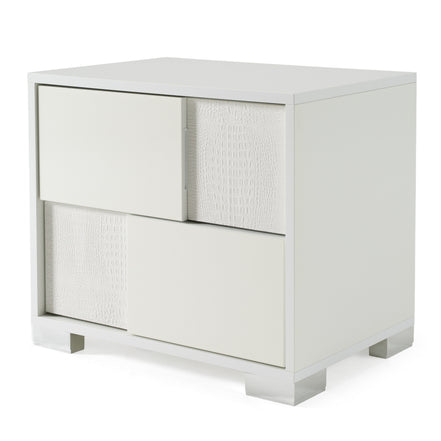 Monza Italian Modern White Nightstand - image 5