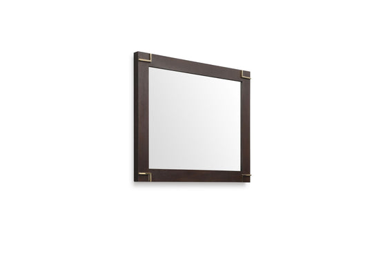 Moontide - Modern Smoked Ash & Gold Mirror