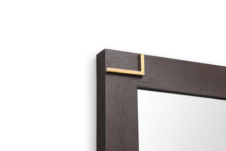 Moontide - Modern Smoked Ash & Gold Mirror - image 3
