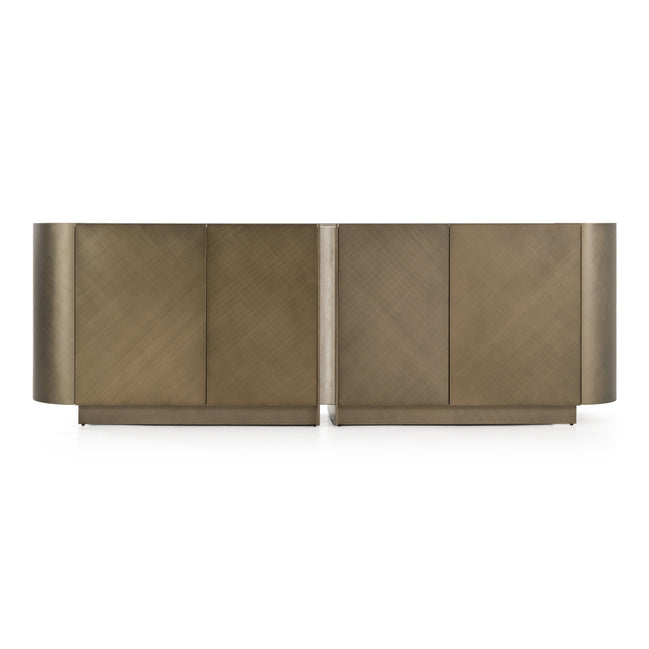 Moorgate - Modern Travertine Ceramic + Bronze Buffet