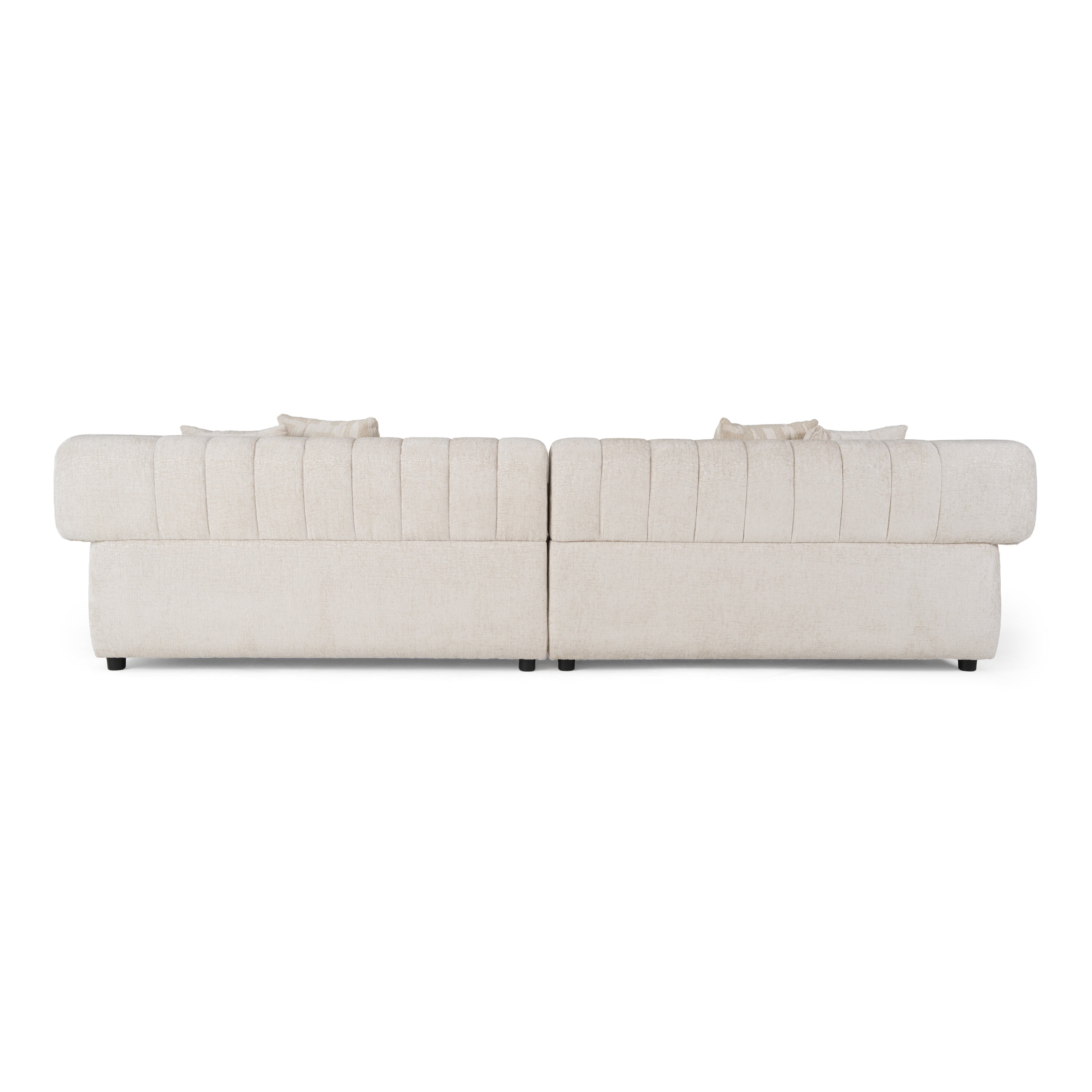 Moreno - Modern Ivory Beige Fabric 4-Seater Sofa - image 4