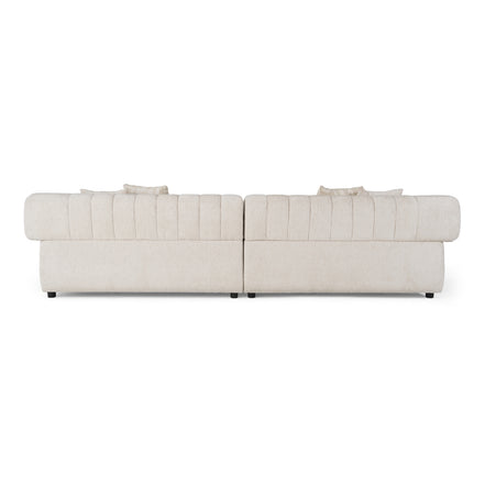 Moreno - Modern Ivory Beige Fabric 4-Seater Sofa - image 4