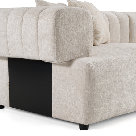Moreno - Modern Ivory Beige Fabric 4-Seater Sofa - image 5