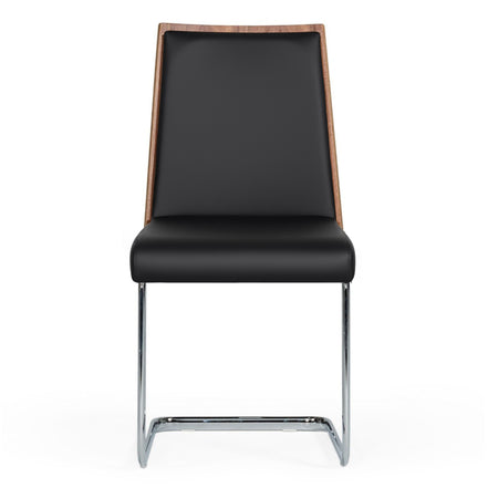 Morgan - Modern Black & Walnut Dining Chair (Set of 2)