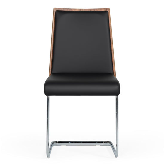 Morgan - Modern Black & Walnut Dining Chair (Set of 2)