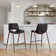 Desi Counter Stool (Set of 2) Black & Walnut