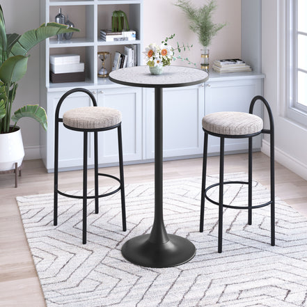 Bite Bar Table Gray & Black