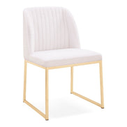 Muir - Modern White Sherpa Dining Chair (Set of 2) - image 4