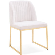Muir - Modern White Sherpa Dining Chair (Set of 2) - image 3