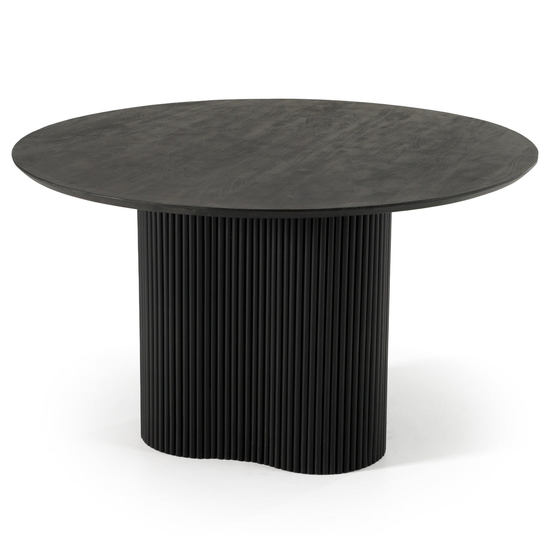 Myra - Modern Black Wood Round Dining Table