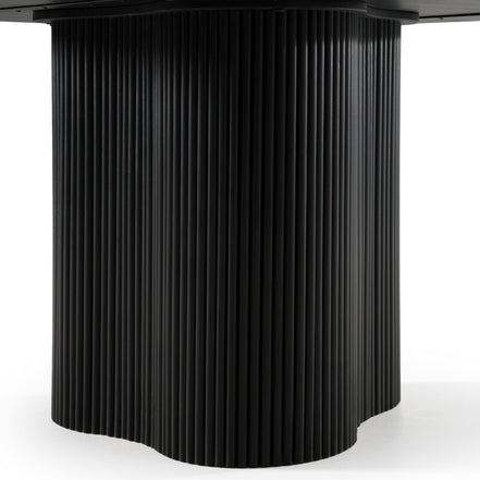 Myra - Modern Black Wood Round Dining Table - image 4
