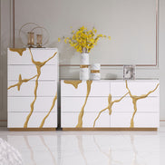 Aspen Modern White & Gold Chest - image 3