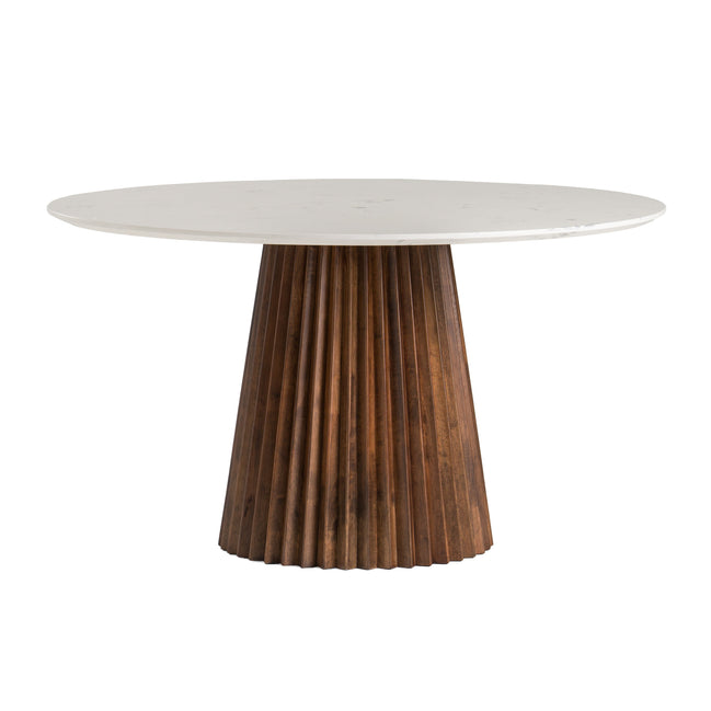 Nancy + Weiss - Mid-Century Modern Marble + Walnut Dining Table Set