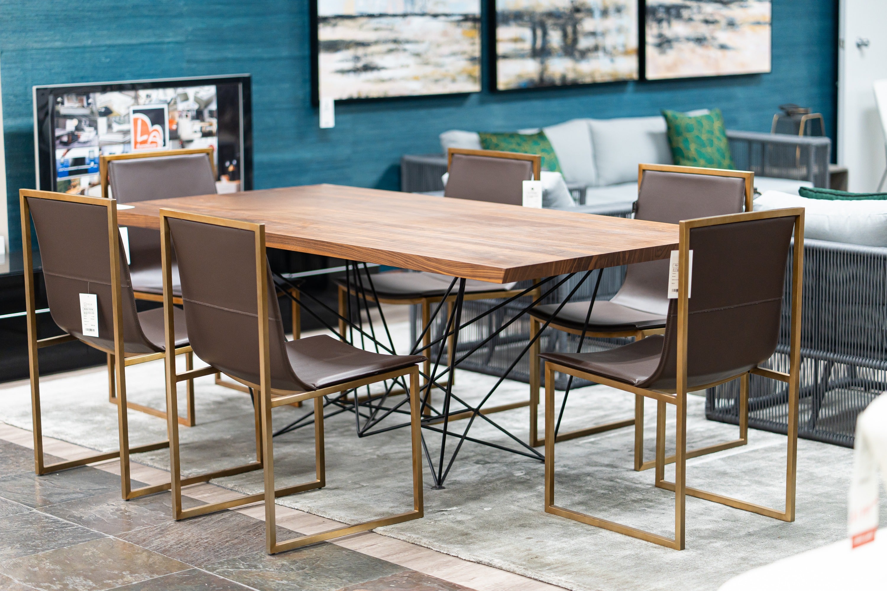 Naomi Modern Walnut Dining Table - image 5