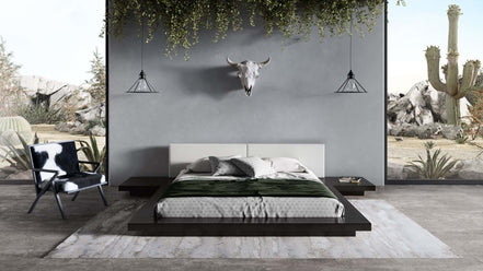 Tokyo - Eastern King Contemporary Black and White Platform Bed - image 2