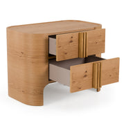 Newhart - Modern Natural Oak Nightstand - image 4