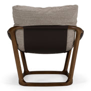 Newman - Modern Beige Fabric + Dark Brown Faux Leather + Ash Accent Chair - image 4