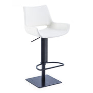 Niles - Modern White Adjustable Bar Stool - image 3