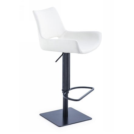 Niles - Modern White Adjustable Bar Stool - image 4