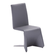 Nisse - Contemporary Grey Leatherette Dining Chair (Set of 2) - image 2
