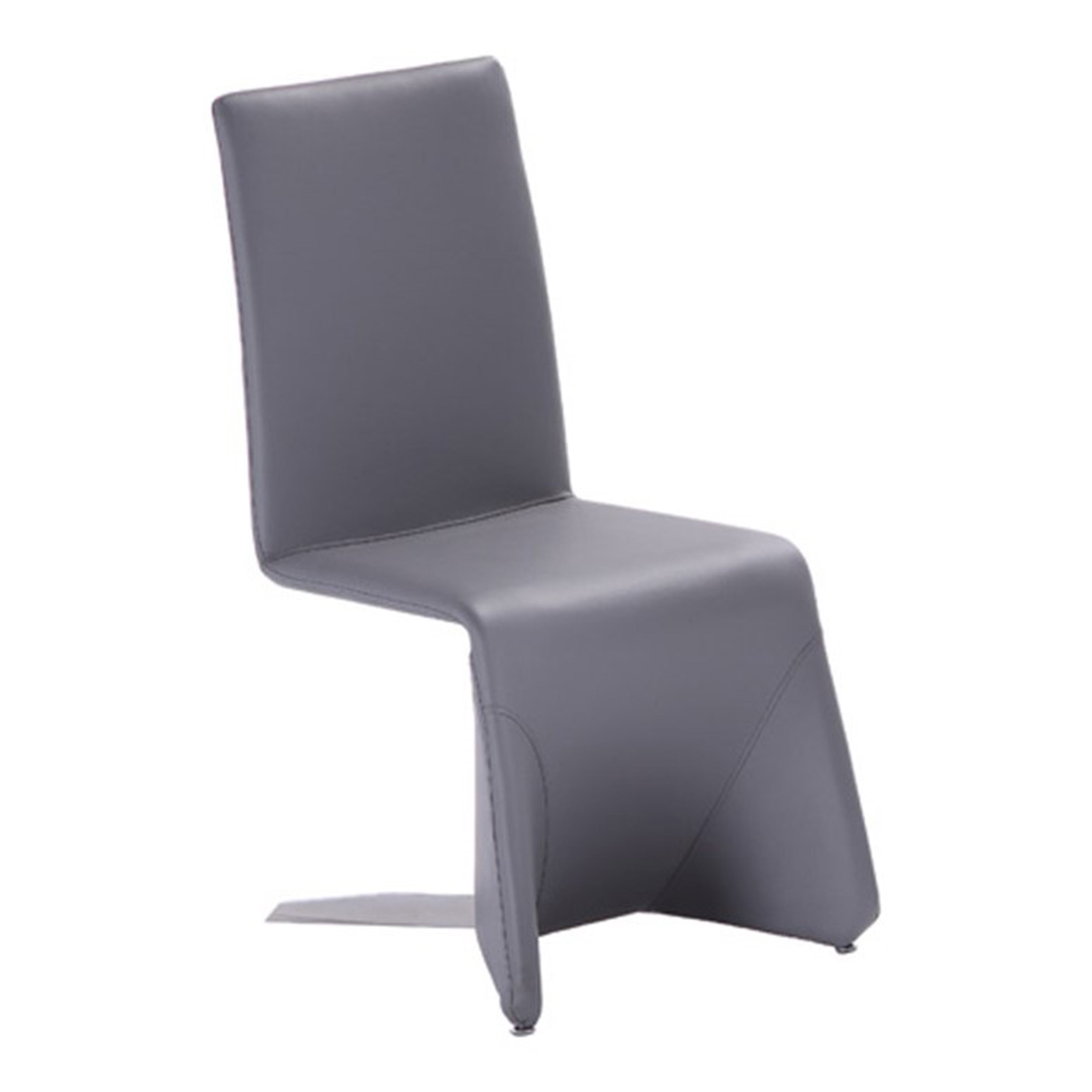 Nisse - Contemporary Grey Leatherette Dining Chair (Set of 2) - image 2