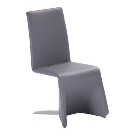 Nisse - Contemporary Grey Leatherette Dining Chair (Set of 2) - image 2
