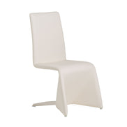 Nisse - Contemporary White Leatherette Dining Chair (Set of 2) - image 2