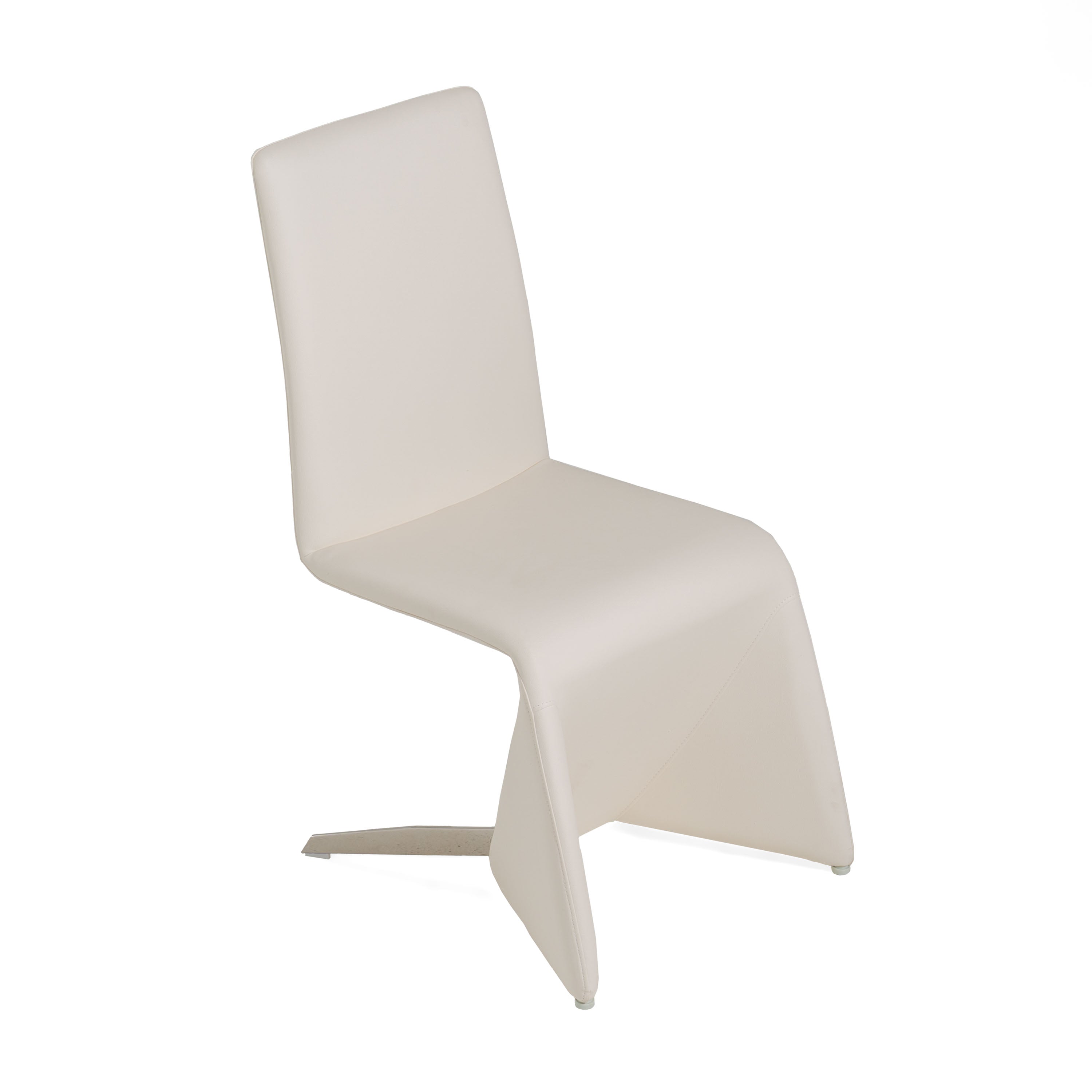 Nisse - Contemporary White Leatherette Dining Chair (Set of 2) - image 3