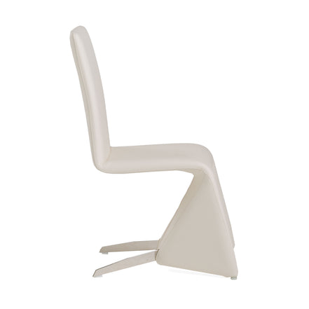 Nisse - Contemporary White Leatherette Dining Chair (Set of 2) - image 4