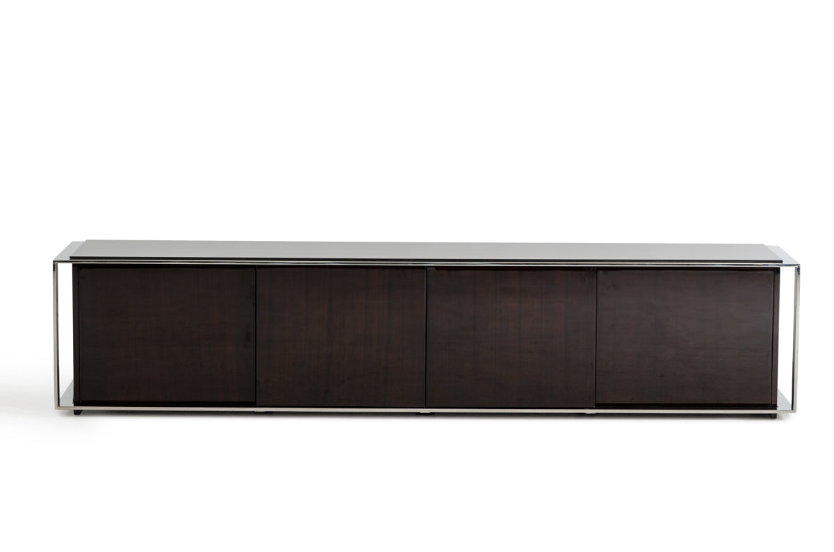 Noble Modern Ebony Lacquer TV Entertainment Center - image 4
