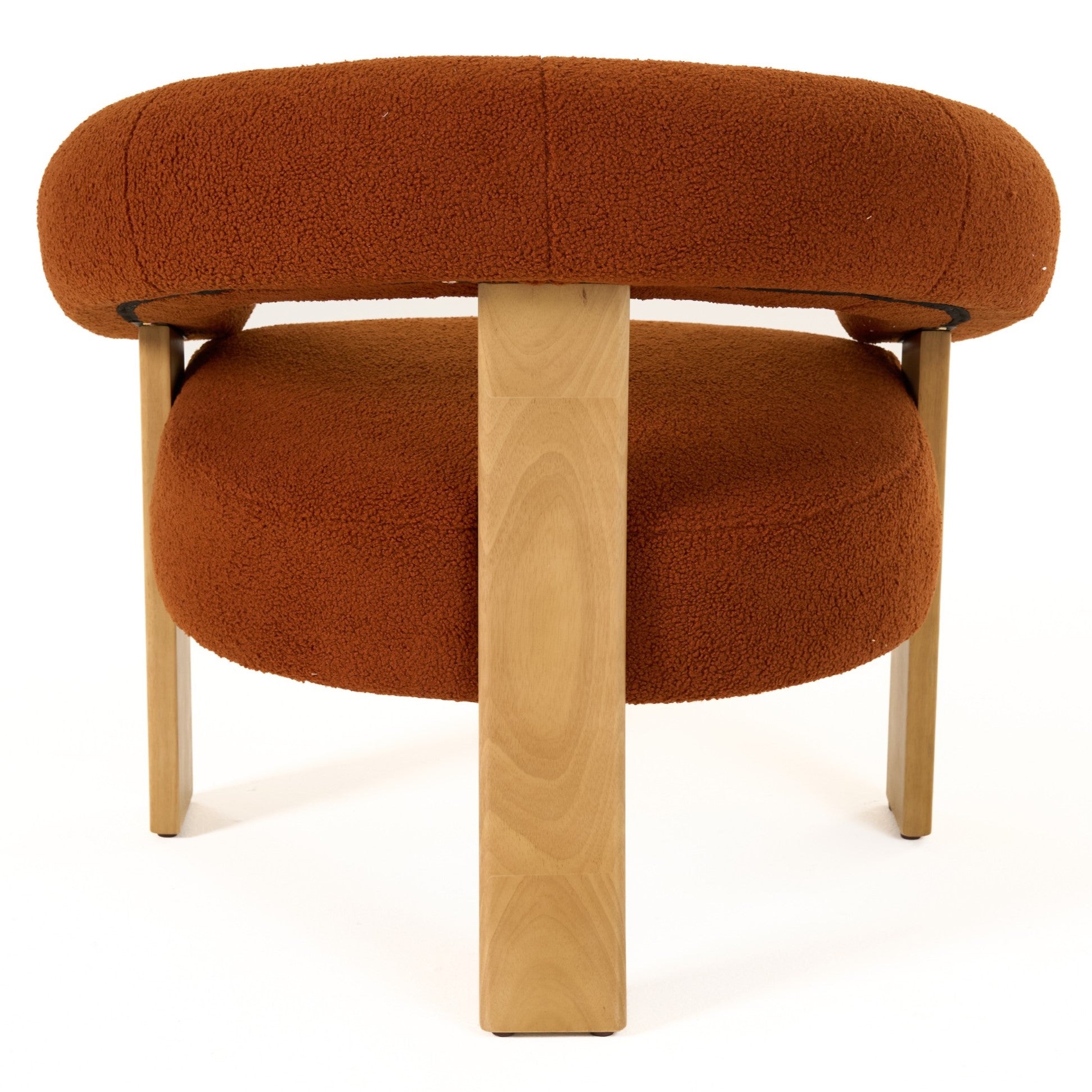 Nocona - Modern Rust Fabric + Wood Accent Chair - image 4
