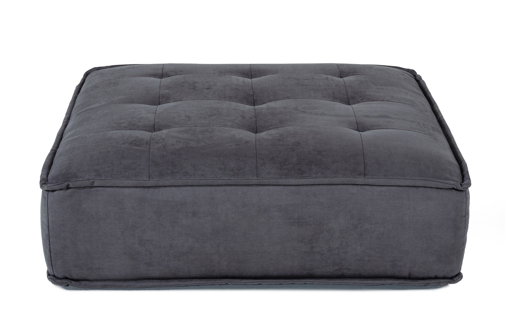 Nolden - Waterproof Dark Grey Fabric Ottoman - image 2