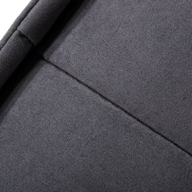 Nolden - Waterproof Dark Grey Fabric Ottoman - image 3