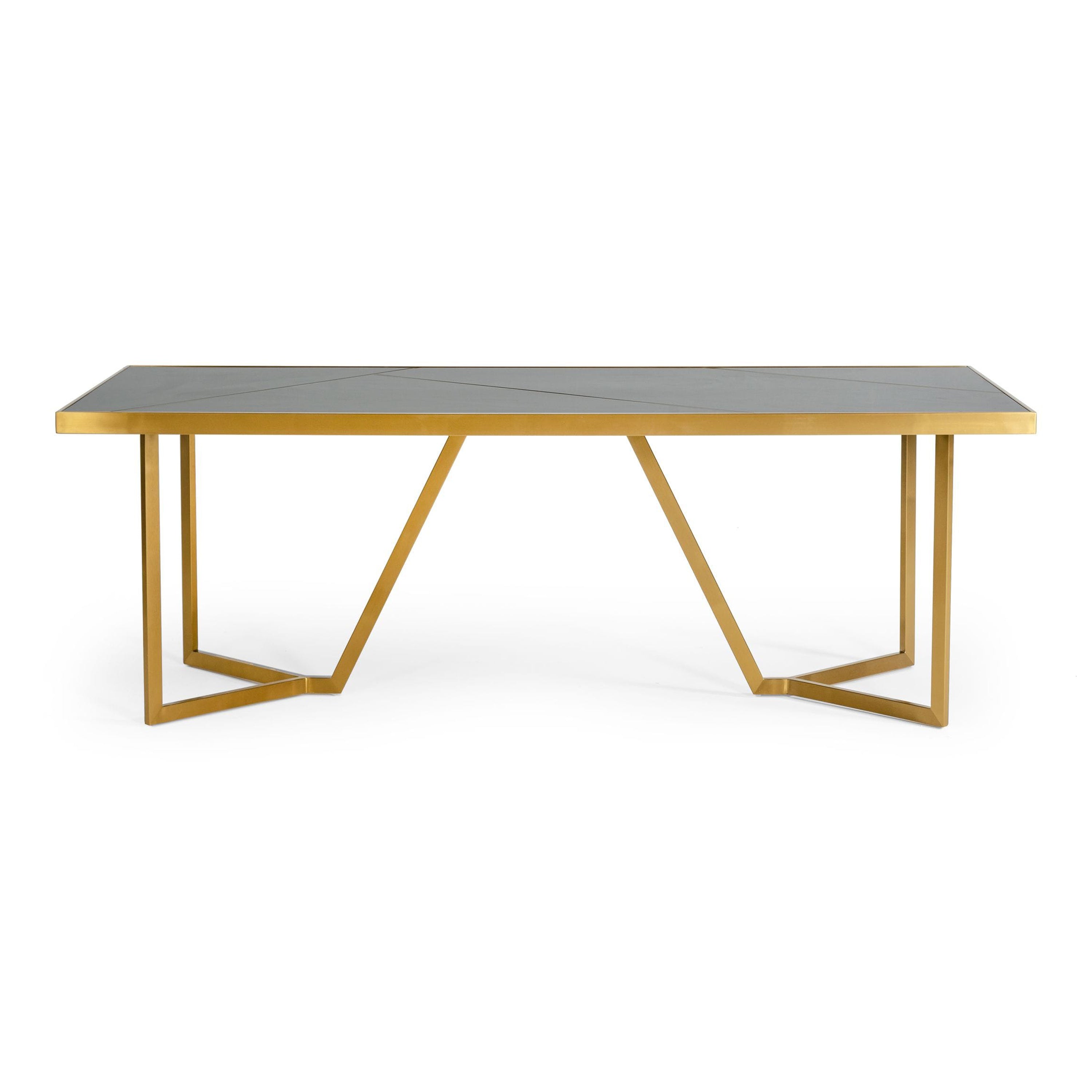 Nolte - Glam Black Zebrawood and Gold Dining Table - image 4
