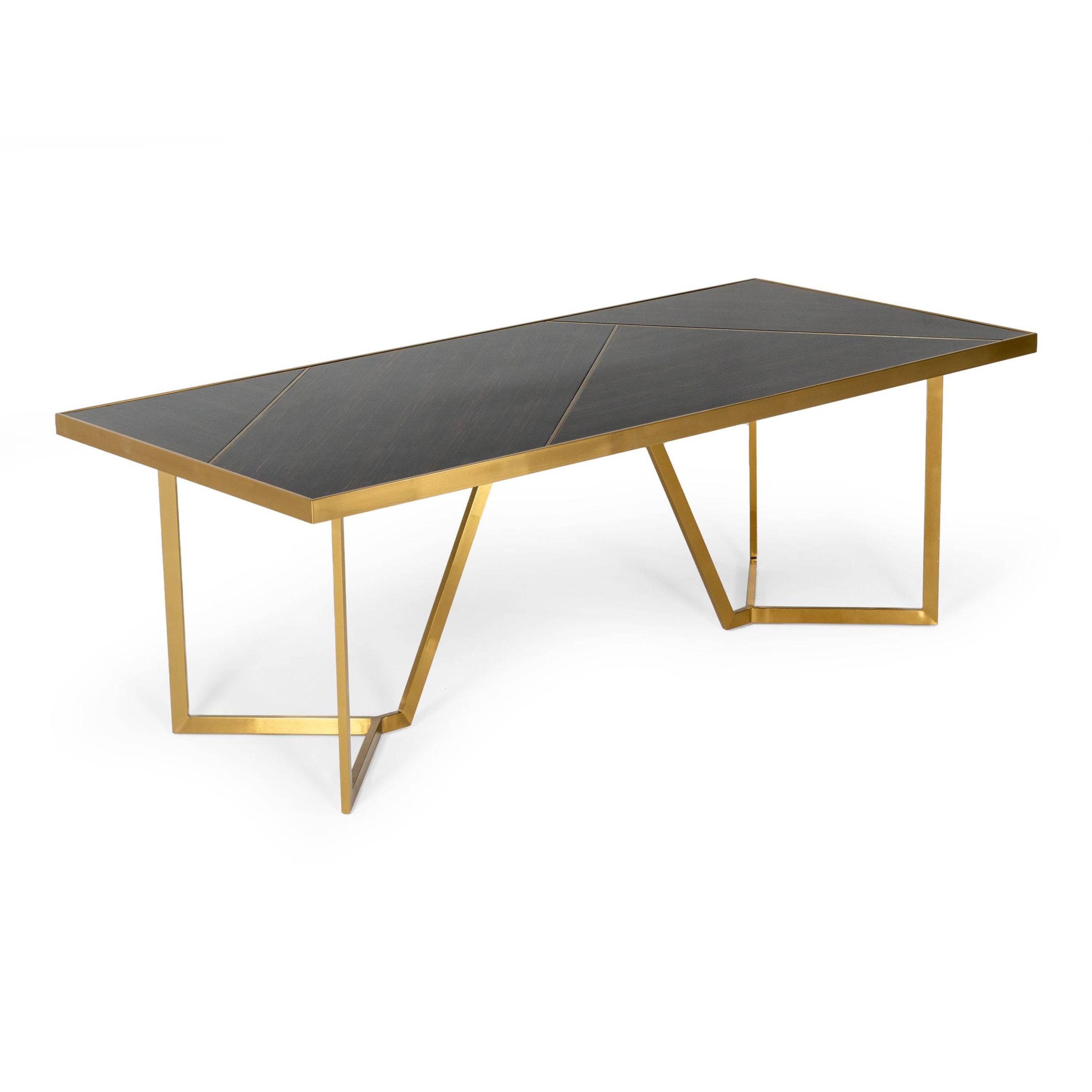 Nolte - Glam Black Zebrawood and Gold Dining Table - image 5