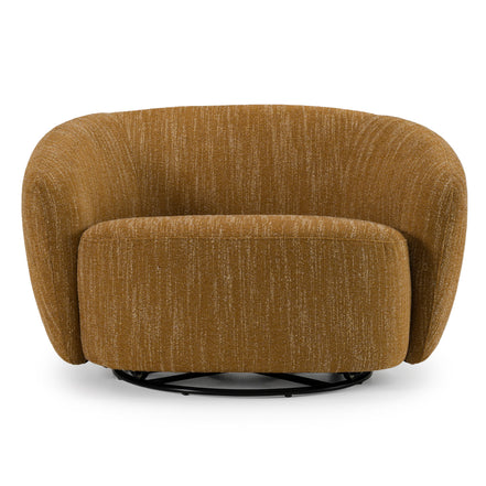Norris - Modern Mustard Fabric Swivel Accent Chair - image 3