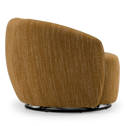 Norris - Modern Mustard Fabric Swivel Accent Chair - image 4