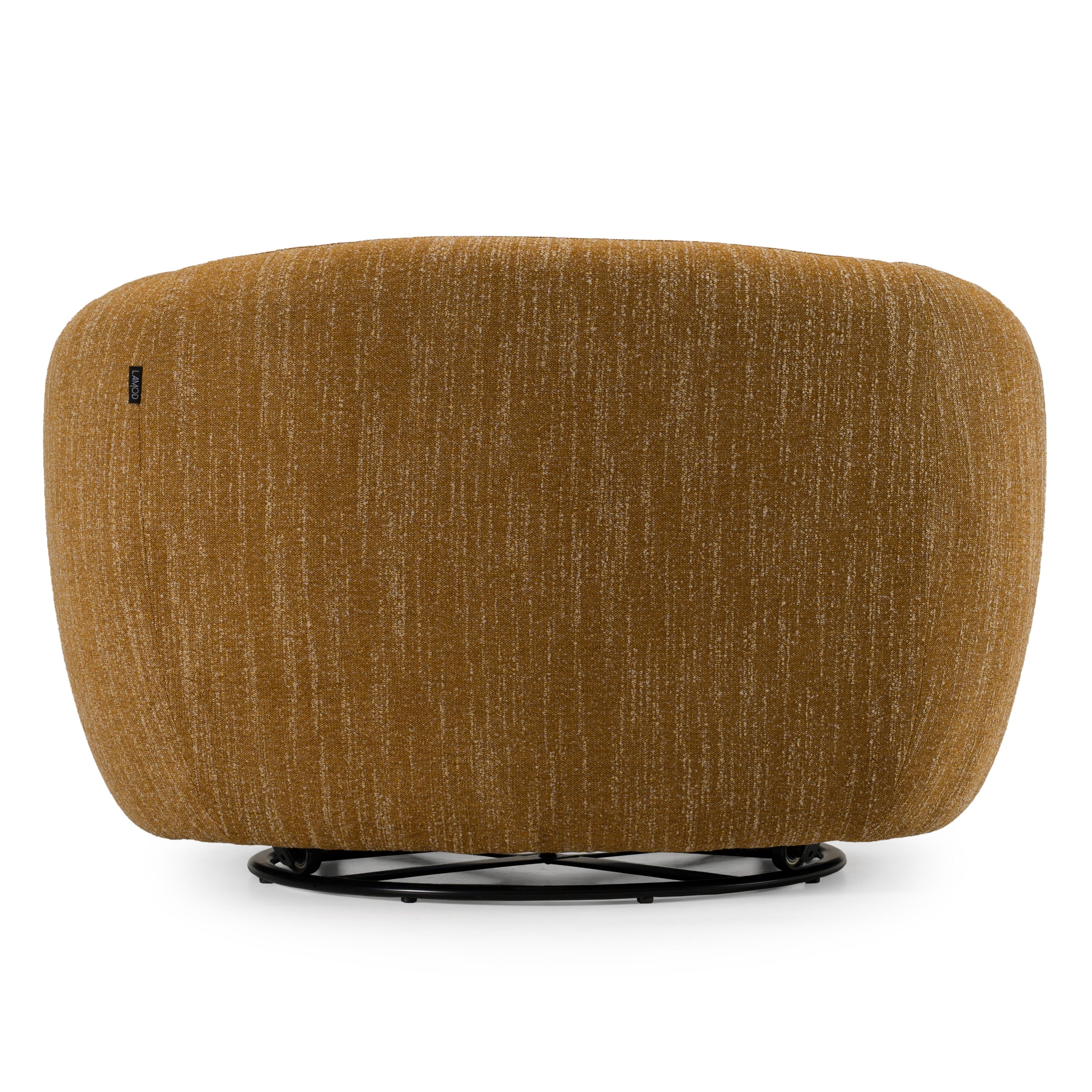 Norris - Modern Mustard Fabric Swivel Accent Chair - image 5
