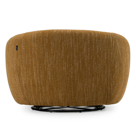 Norris - Modern Mustard Fabric Swivel Accent Chair - image 5