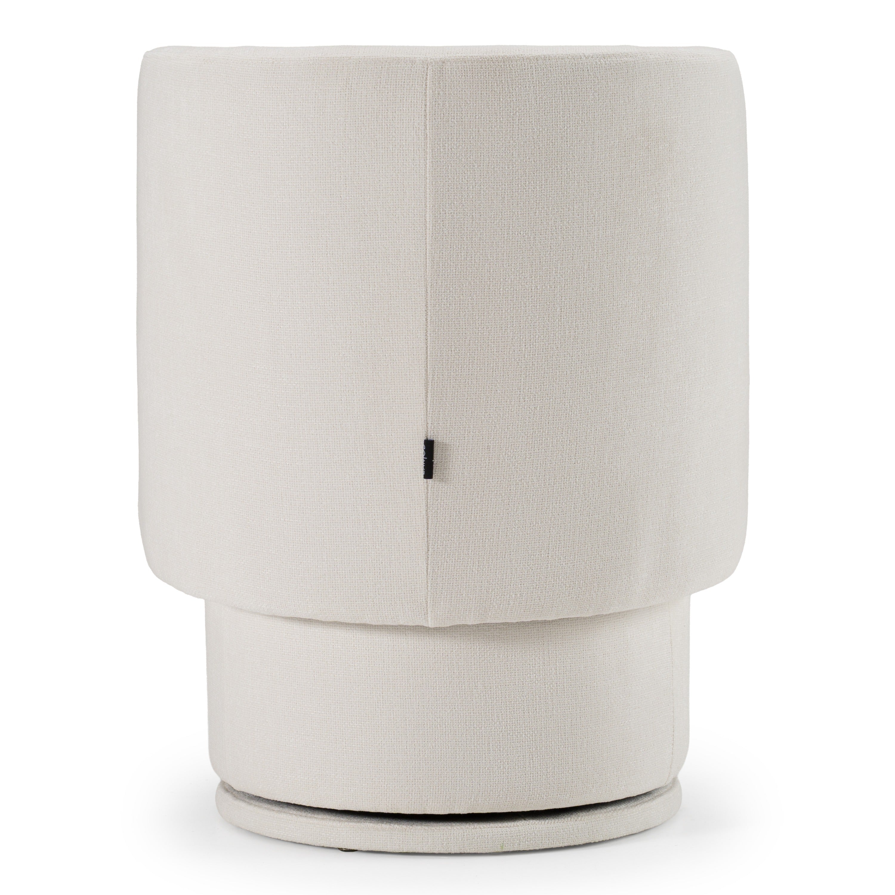 Norris - Modern Ivory Fabric Swivel Dining Chair - image 4