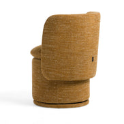 Norris - Modern Mustard Fabric Swivel Dining Chair - image 5