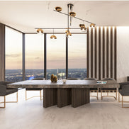 Amsterdam - Modern Grey Volcano & Eucalyptus Oak Dining Table - image 2
