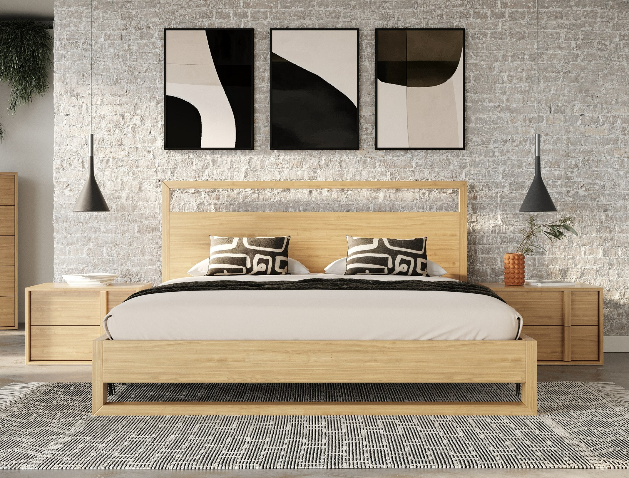 Berlin - Modern Natural Oak Nightstand - image 3