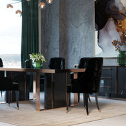 Cartier Modern Black & Rosegold Dining Table - image 5