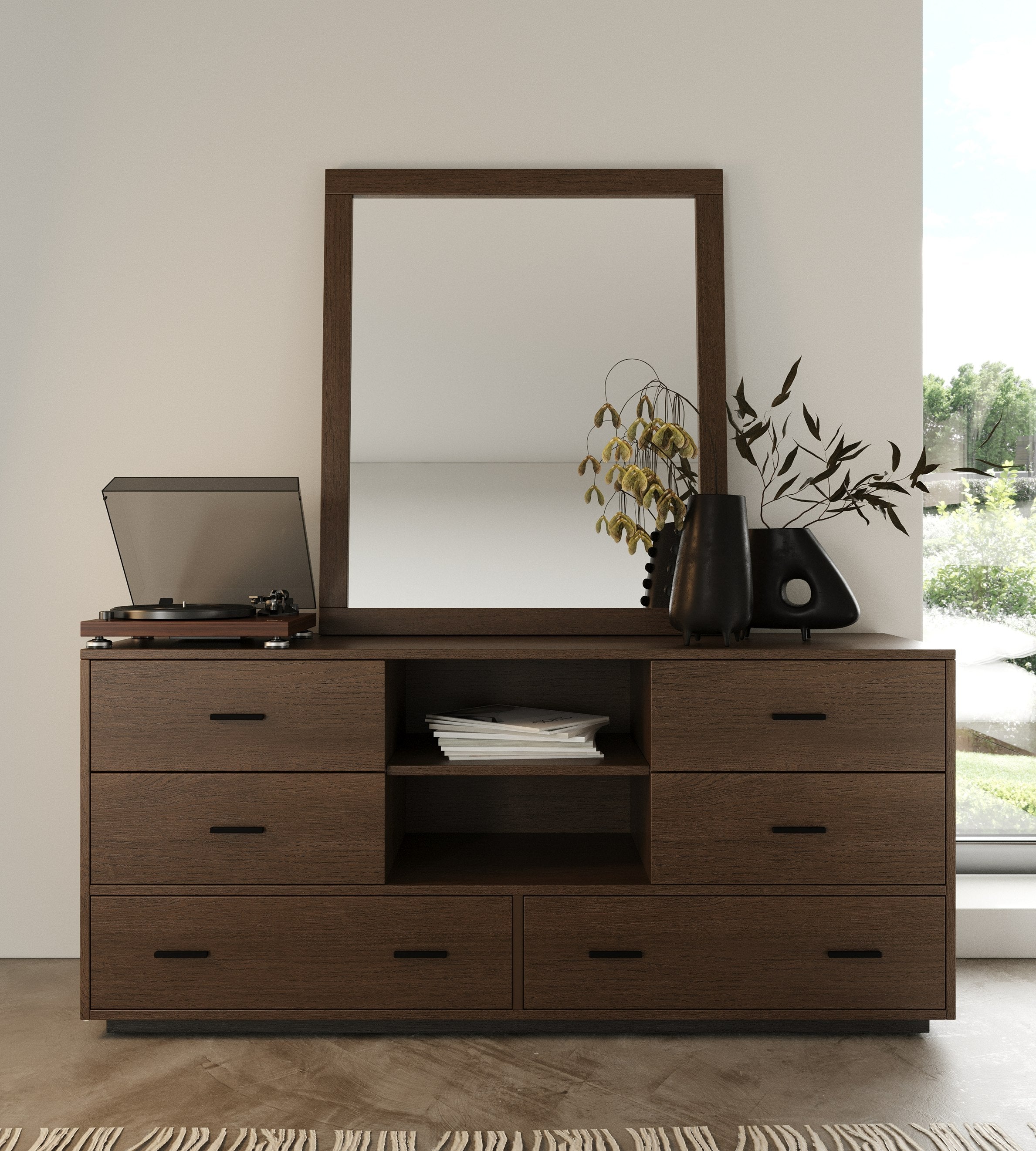 Fantasia - Contemporary Dark Walnut Dresser - image 2