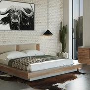 Fantasia - Contemporary Walnut Mirror - image 2